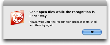 Abbyy FineReader busy dialog